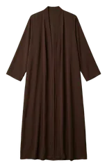 brown open abaya