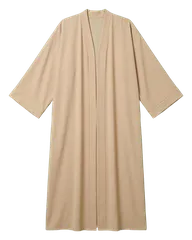 beige kimono abaya