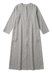 light grey linen abaya