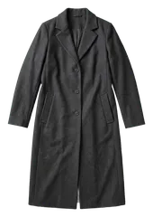 charcoal long wool coat