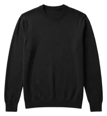 black crew-neck knit