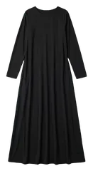 فستان طويل محتشم أسود