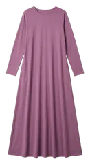 mauve modest maxi dress