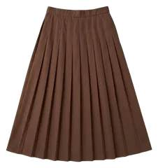 تنورة بليسيه طويلة بنية غامقة (شوكولاتة)