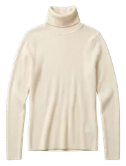 كنزة بياقة عالية كريمية